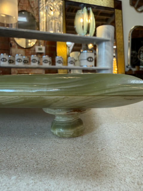 Italian Marble Drink Set with Tray and Six Goblets, 1970s