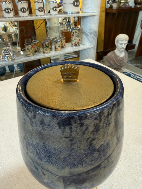 Vintage Ice Bucket on Pedestal with Lid, 1970s