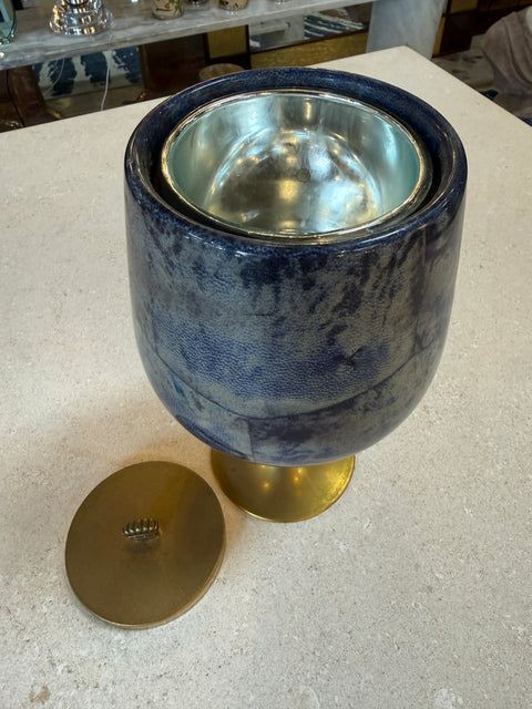 Vintage Ice Bucket on Pedestal with Lid, 1970s
