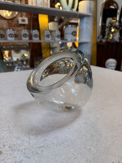 Sculptural Italian Murano Glass Orb Vase, 1970s