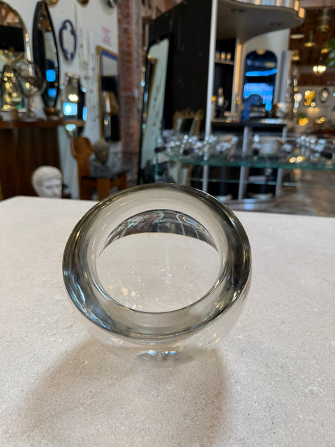 Sculptural Italian Murano Glass Orb Vase, 1970s