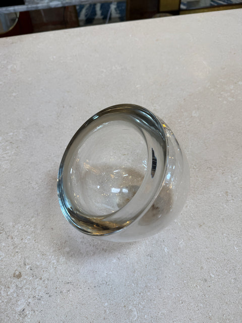 Sculptural Italian Murano Glass Orb Vase, 1970s