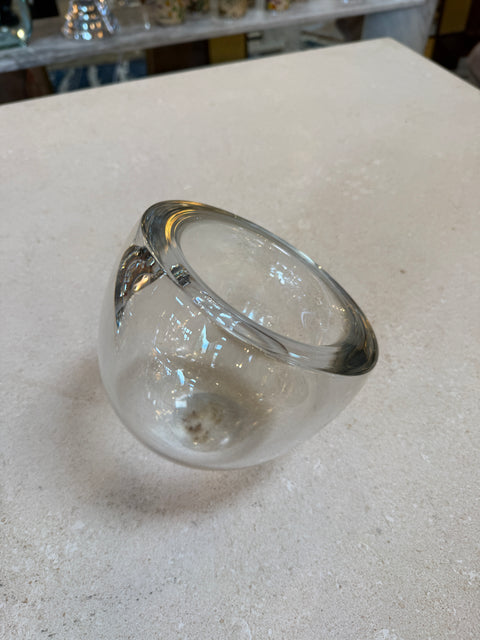 Sculptural Italian Murano Glass Orb Vase, 1970s