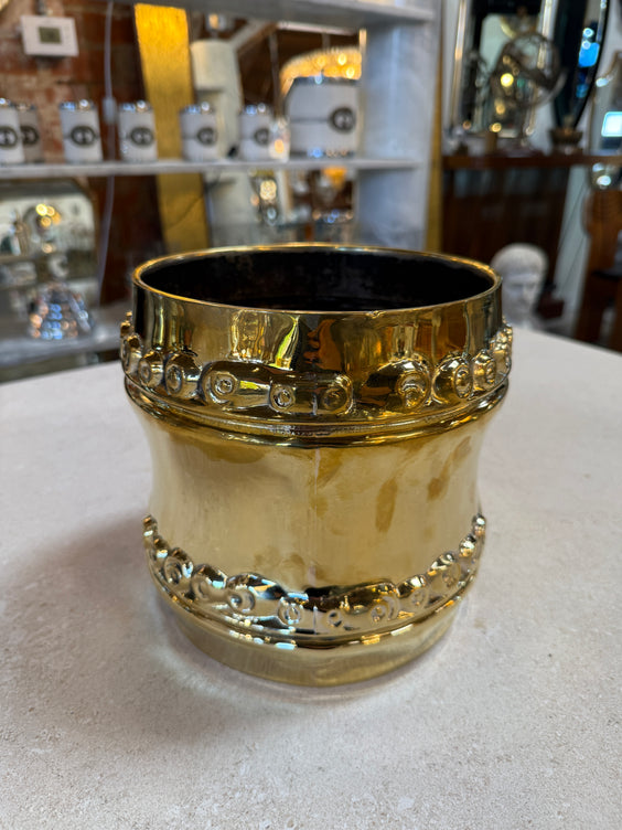 Italian Wine Cooler with Embossed Scroll Motif, 1970s