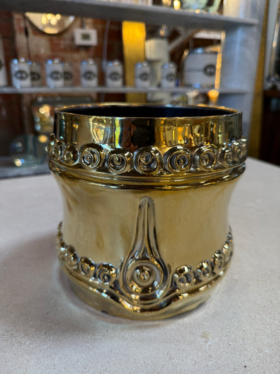 Italian Wine Cooler with Embossed Scroll Motif, 1970s