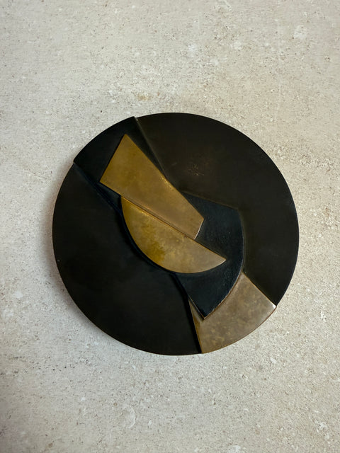 Round Brass Box by Esa Fedrigolli for SpiraleArte, Italy, 1970s