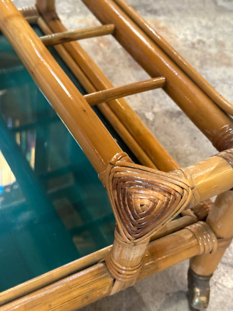 Bar Cart in Bamboo. Italy 1970