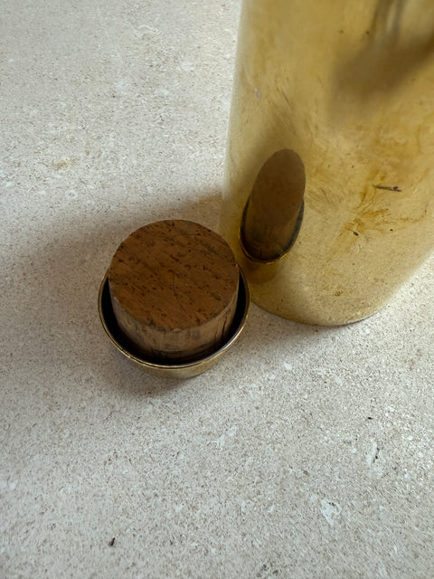 Italian Brass Cocktail Shaker, Mid-Century Modern Barware