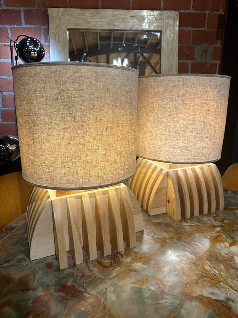 Pair of Annabella Lamps by Mario Ceroli, 1990s