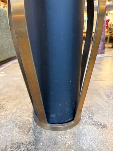 Italian Solid Bronze and Metal Umbrella Stand, 1970s