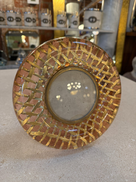 Italian Mid-Century Round Picture Frame , 1970s