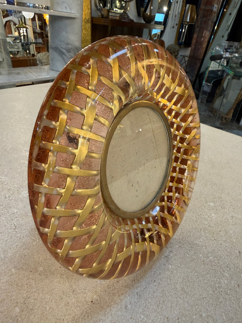 Italian Mid-Century Round Picture Frame , 1970s