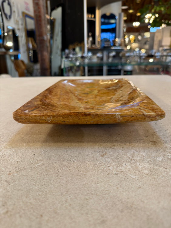 Italian Mid-Century Polished Marble Tray, 1970s