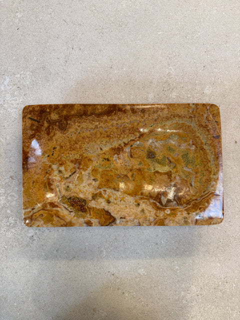 Italian Mid-Century Polished Marble Tray, 1970s