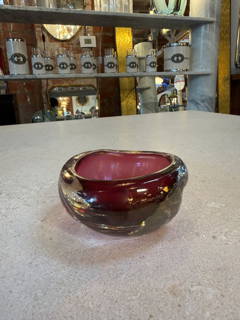 Small Murano Sommerso Ruby Bowl, Italy 1960s