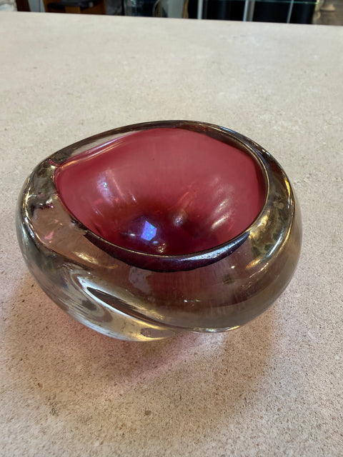 Small Murano Sommerso Ruby Bowl, Italy 1960s
