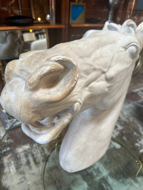 Equestrian Horse Head in plaster. Italy 80s