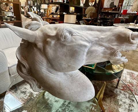 Equestrian Horse Head in plaster. Italy 80s