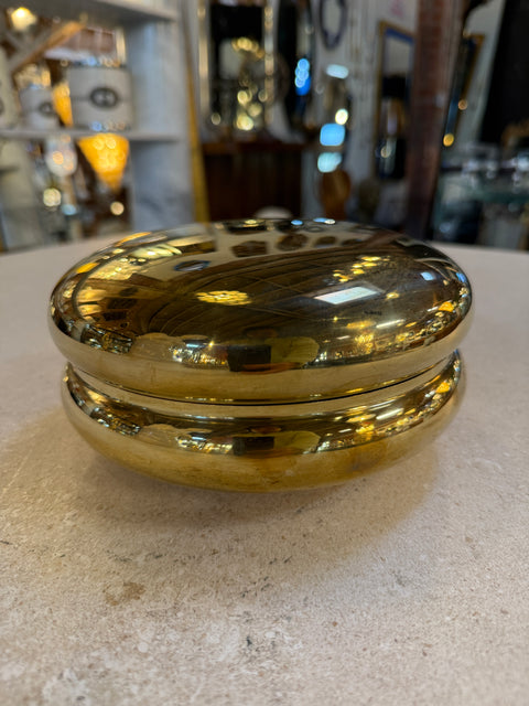Italian Polished Brass Lidded Box, 1970s