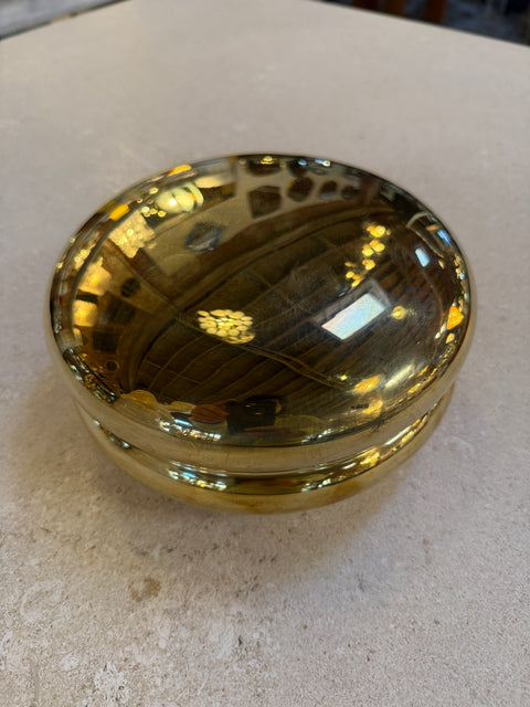 Italian Polished Brass Lidded Box, 1970s