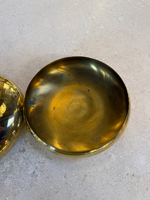 Italian Polished Brass Lidded Box, 1970s