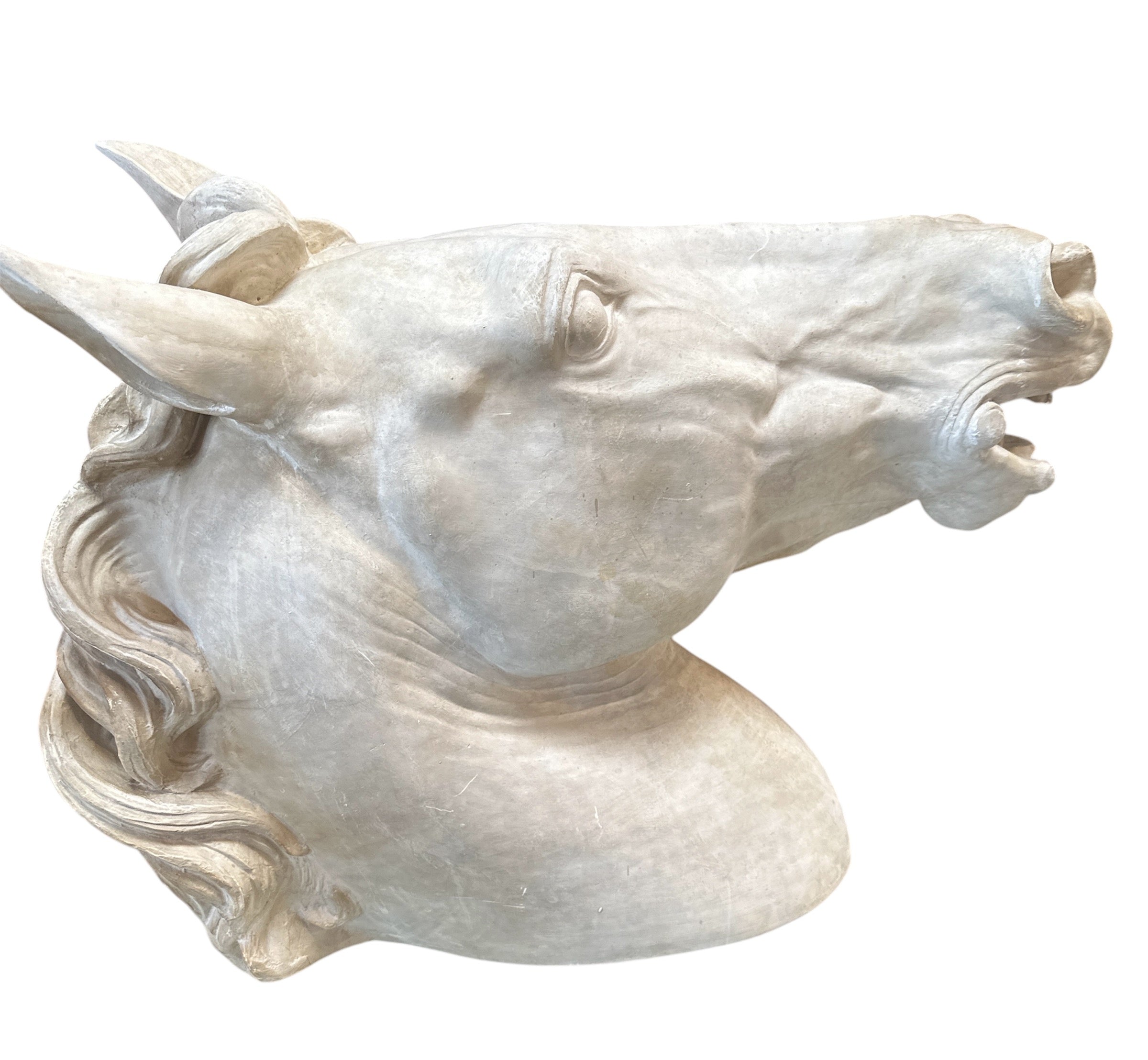 Equestrian Horse Head in plaster. Italy 80s