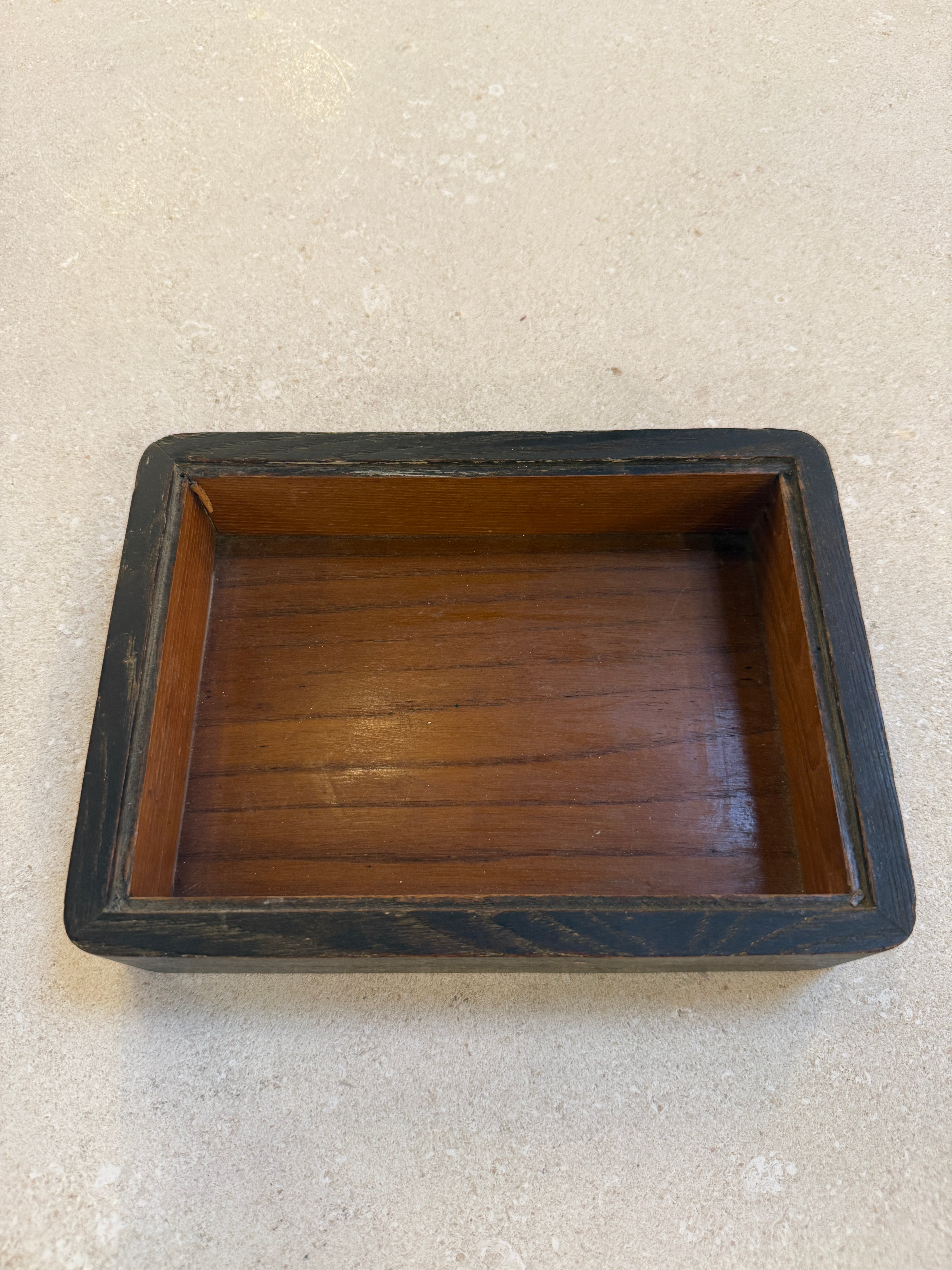 Italian Mid-Century Wood and Mirrored Box with Brass Knob, 1960s