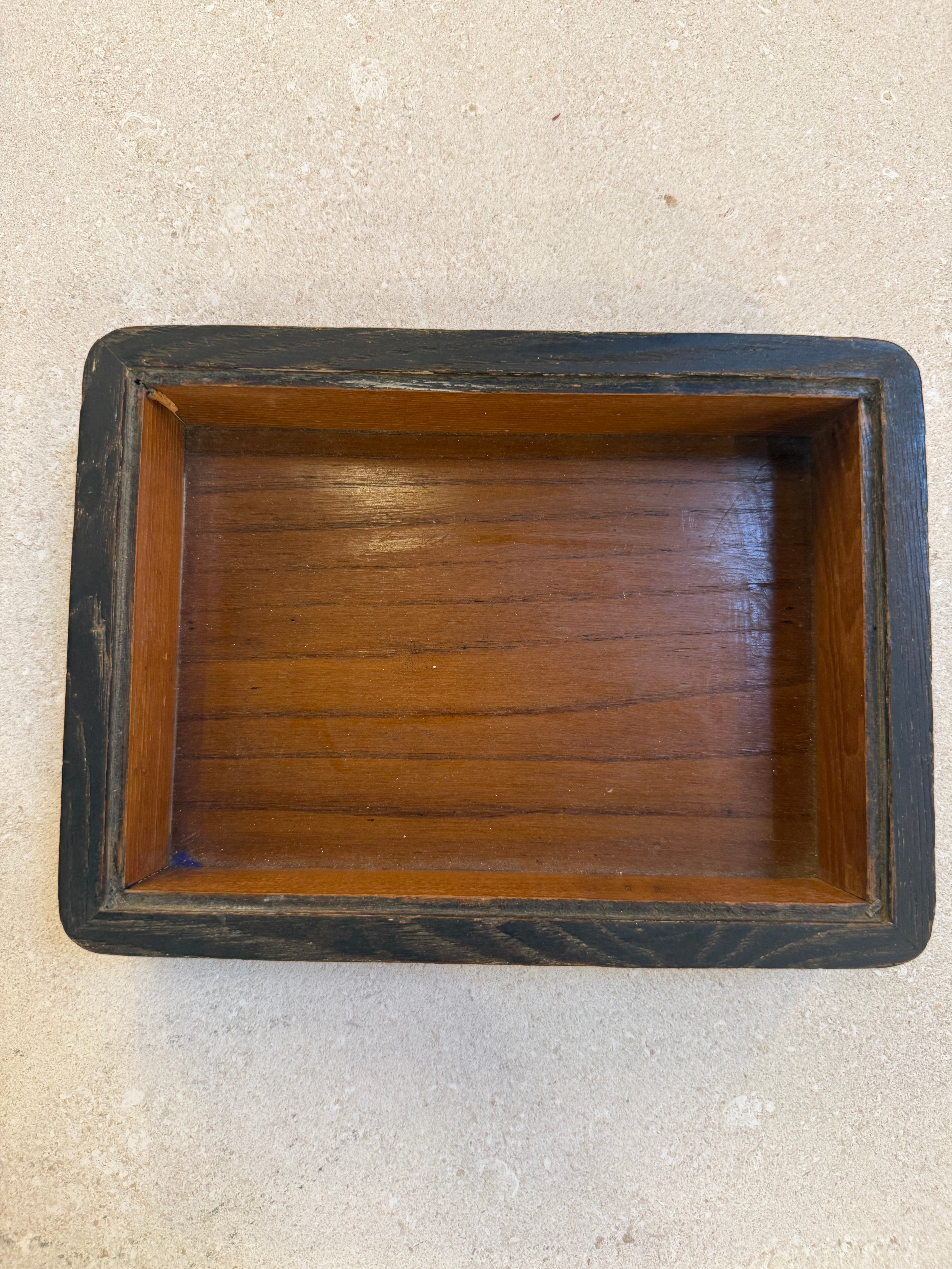 Italian Mid-Century Wood and Mirrored Box with Brass Knob, 1960s