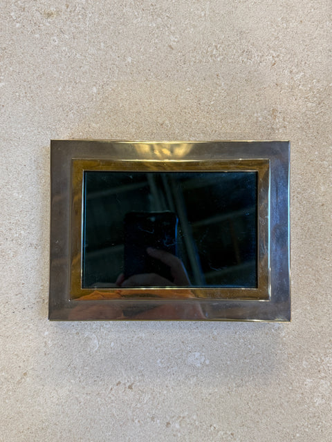 Brass and Glass Humidor Box with Wood Interior, 1970s