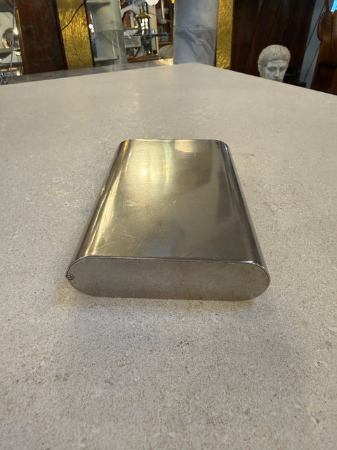 Minimalist Italian Stainless Steel Box, 1970s