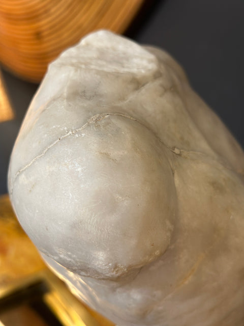 Manly Roman Torso in Carrara marble. Italy 19th