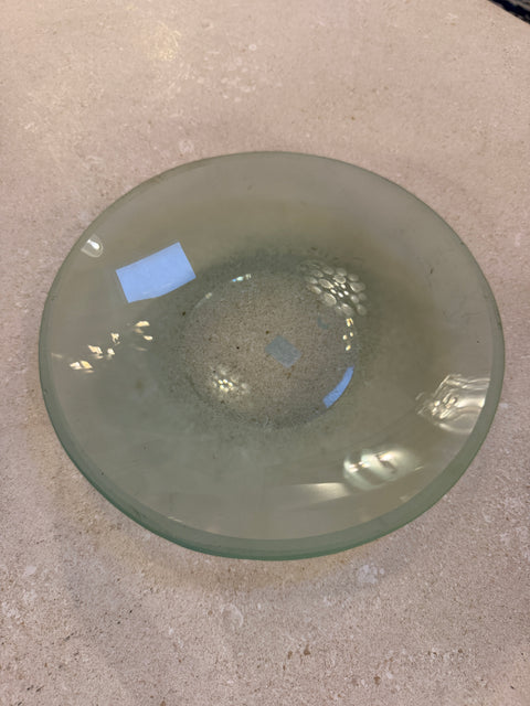 Italian Frosted Murano Glass Centerpiece Bowl, 1970s