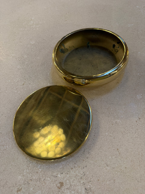 Brass Lidded Box, Mid-Century Modern