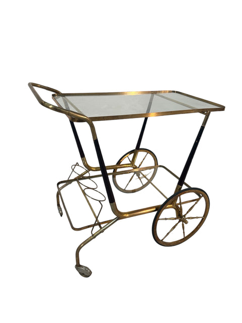 Mid Century Italian Bar Cart by Cesare Lacca 1970