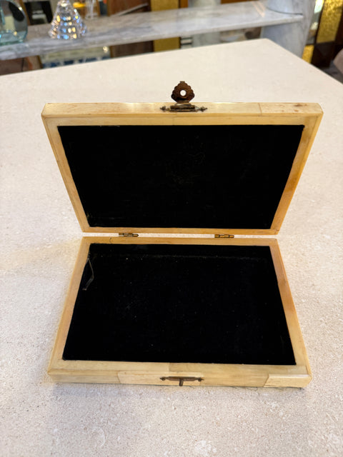 Decorative Box with Black Velvet Interior, 1970s