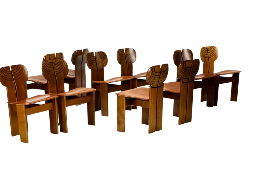 Africa Chairs by Afra & Tobia Scarpa for Maxalto, Italy - 1975, set of 10