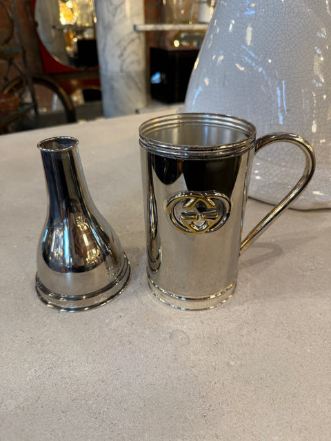 Vintage Gucci Silver-Plated Wine Bottle Holder