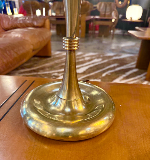 Oscar Torlasco table lamp in full brass, Italy 50s