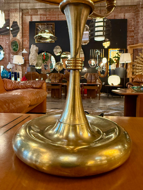 Oscar Torlasco table lamp in full brass, Italy 50s