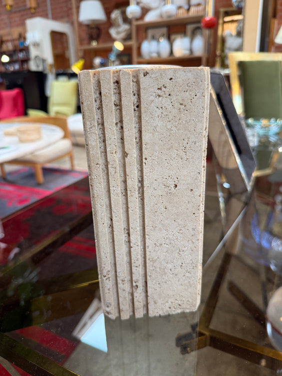 Fratelli Mannelli Italian Travertine Sculptural Vase