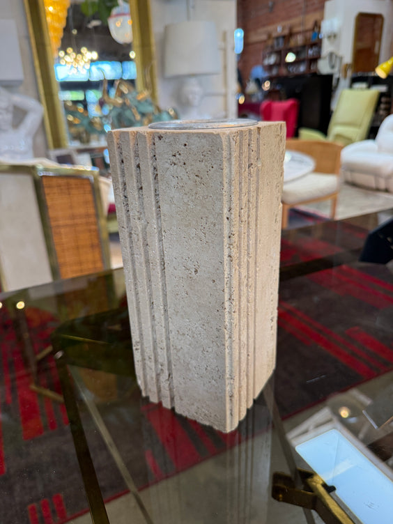 Fratelli Mannelli Italian Travertine Sculptural Vase