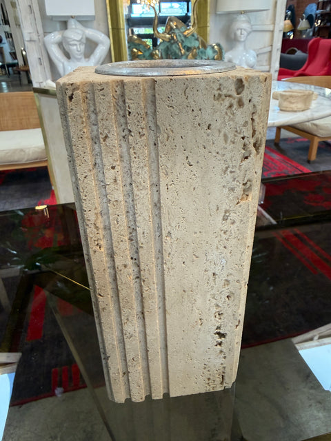 Fratelli Mannelli Italian Travertine Sculptural Vase