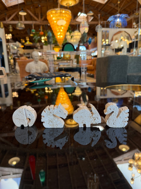 Set of Four Travertine Animal Sculptures by Fratelli Mannelli, Italy, 1970s