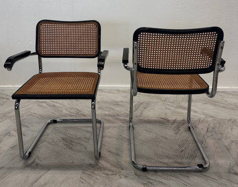 Pair of 4 Marcel Breuer B64 Design Cesca Chairs by Gavina, circa 1960