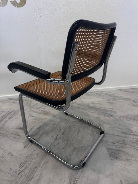 Pair of 4 Marcel Breuer B64 Design Cesca Chairs by Gavina, circa 1960