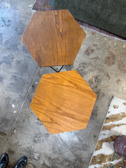 Gio Ponti Modular Hexagonal Coffee Table, ISA Bergamo, Italy, 1950s