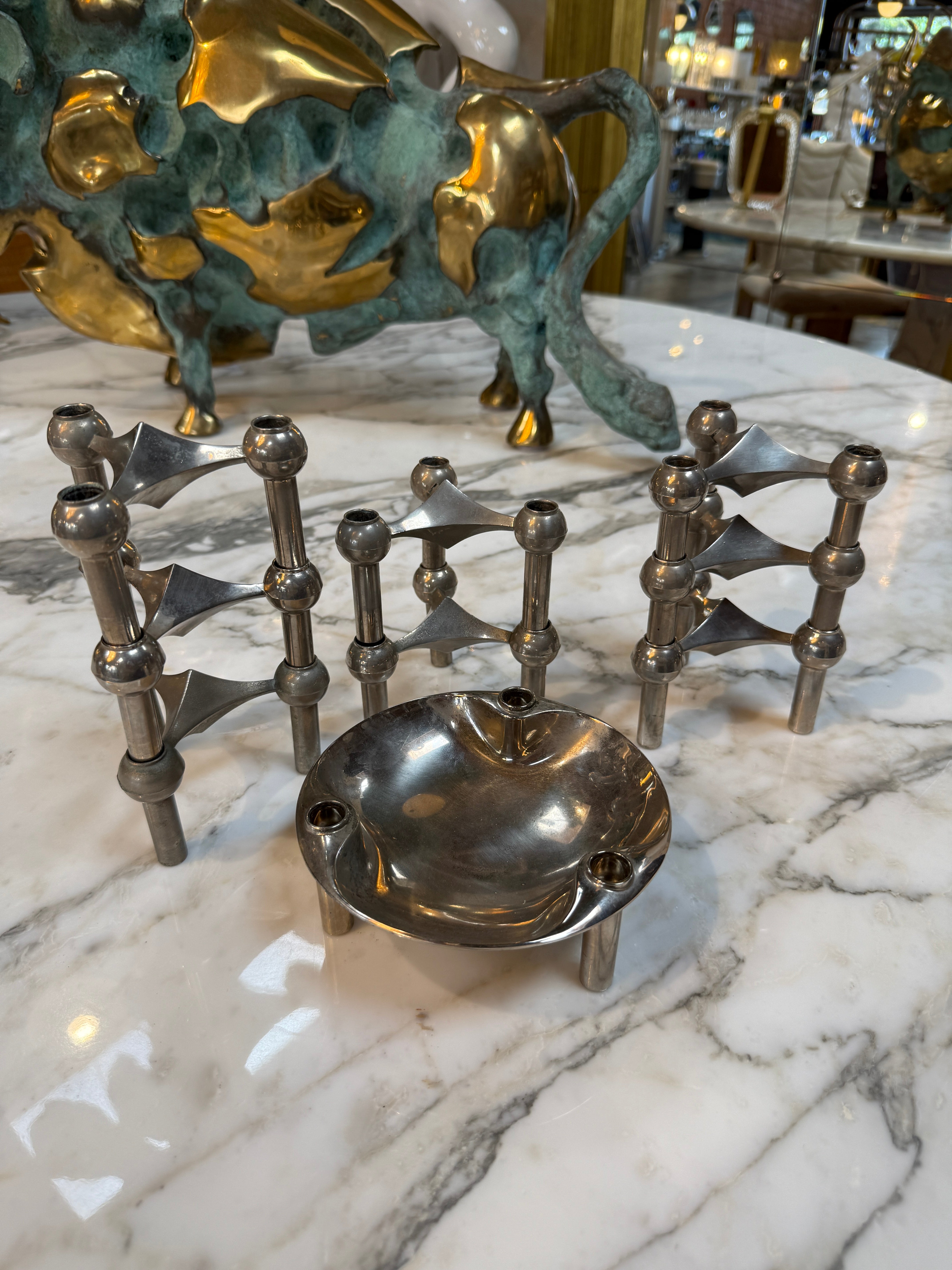 Vintage Modular Candleholder Set by Stoff & Nagel