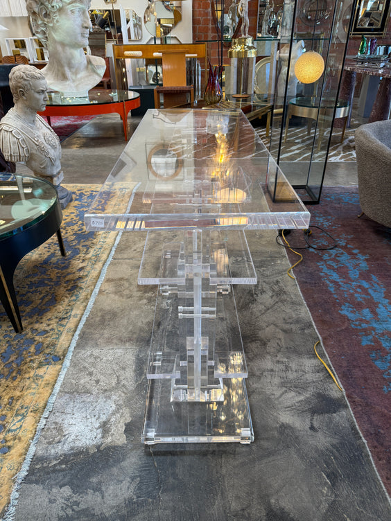 Vintage Italian Acrylic Console Table, 1970s