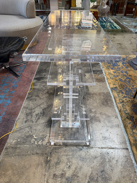 Vintage Italian Acrylic Console Table, 1970s