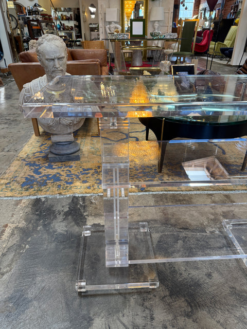 Vintage Italian Acrylic Console Table, 1970s